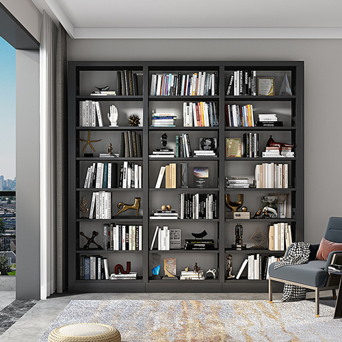 Steel bookshelf bookshelf floor-standing information rack file rack household storage rack bookstore reading room library home