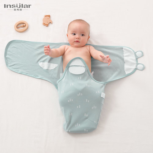 Yinxiuli cotton baby swaddle towel newborn anti-shock baby sleeping bag printed four-season baby blanket cross-border
