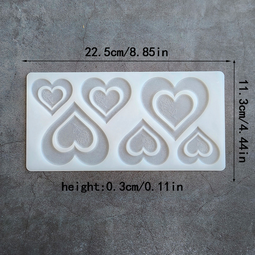 6 compañías de amor rosas 81 chocolate molde de silicona molde de dulces galletas DIY utensilios de decoración