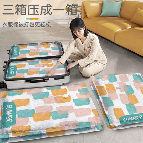 Zhenni vacuum compression bag, no air extraction, quilt storage and organization, household shrinkable extra large compression bag wholesale
