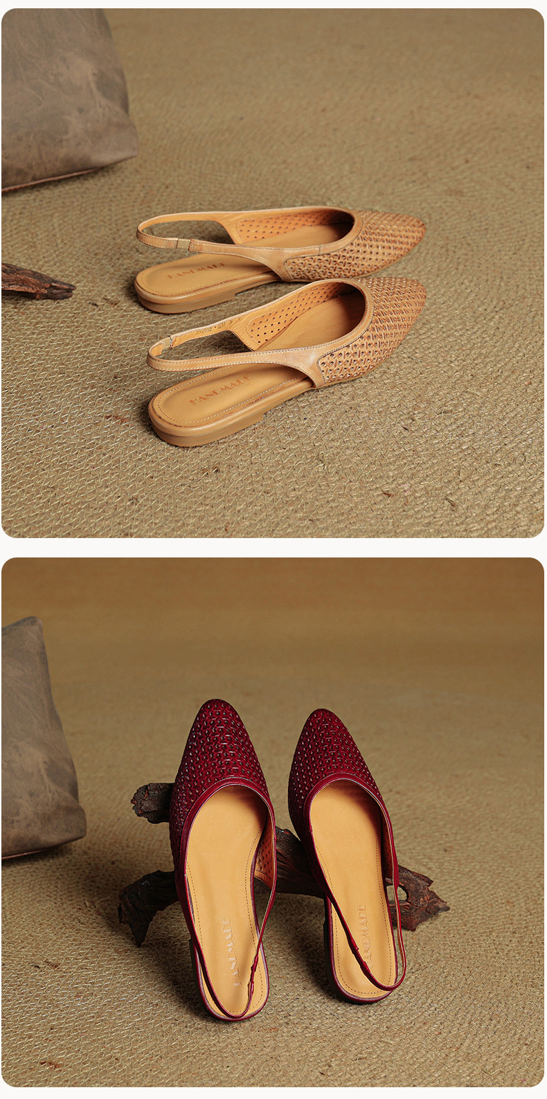 Sandal nữ da bò mũi kín quai sau đế bệt phong cách Hàn Quốc — đen chi tiết 25