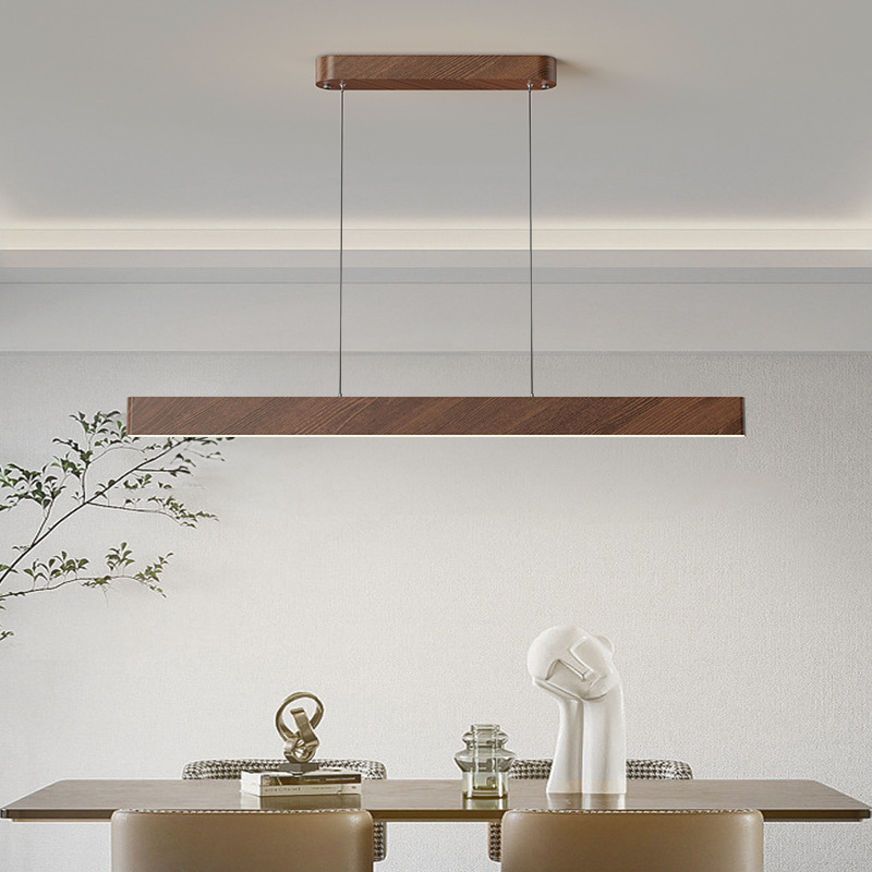 Gran vista jardín una línea larga protección de ojos lámpara de comedor mesa de comedor bar nórdico minimalista lámpara de comedor creativa 461L