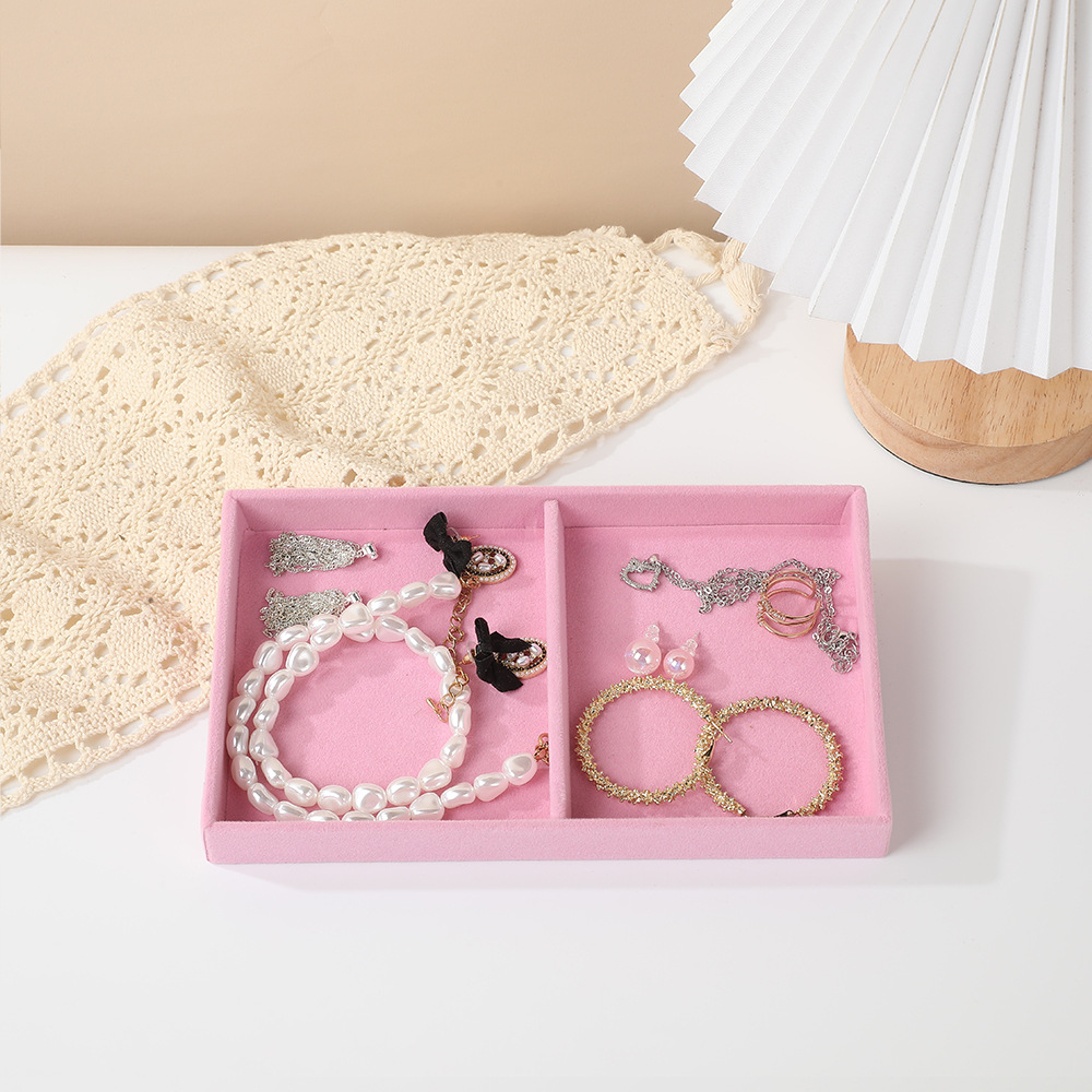 Contador cajón cascada bandeja de joyería almacenamiento para ver paleta pendientes pendientes anillos collares joyería caja de almacenamiento al por mayor