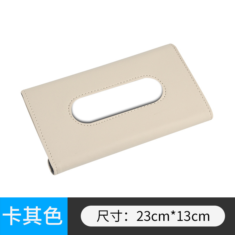 Caja de pañuelos de coche colgando visera silla trasera claraboyas caja de pañuelos de coche colgando de cuero creativo suministros de Interior de coche