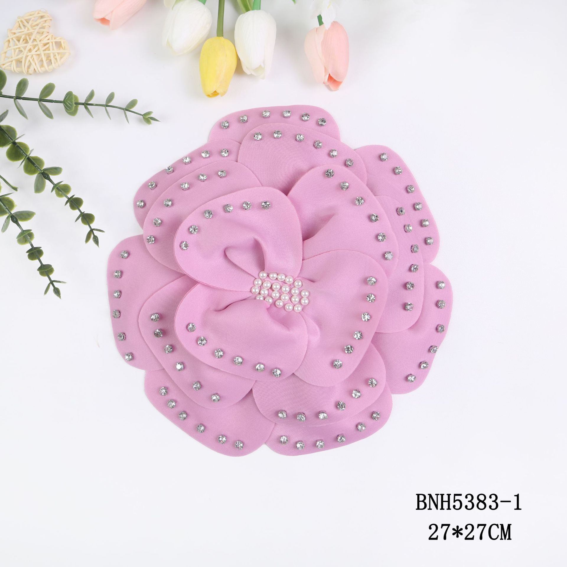 27*27cm 핑크 다층 코사지