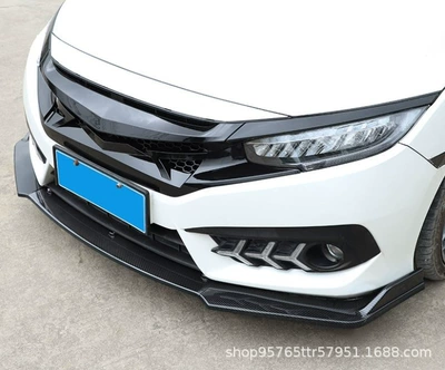 Big Surrounded Shovel Modification Civic 10th Generation - 16-18-civic-three-front-lip-carbon-fiber-pattern