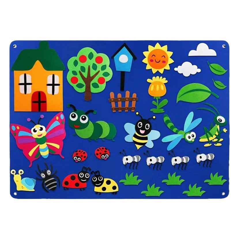 Fábrica en stock sintió tablero ocupado educación para niños ciencia y educación juguetes aprendizaje tablero infantil acción entrenamiento educación tablero