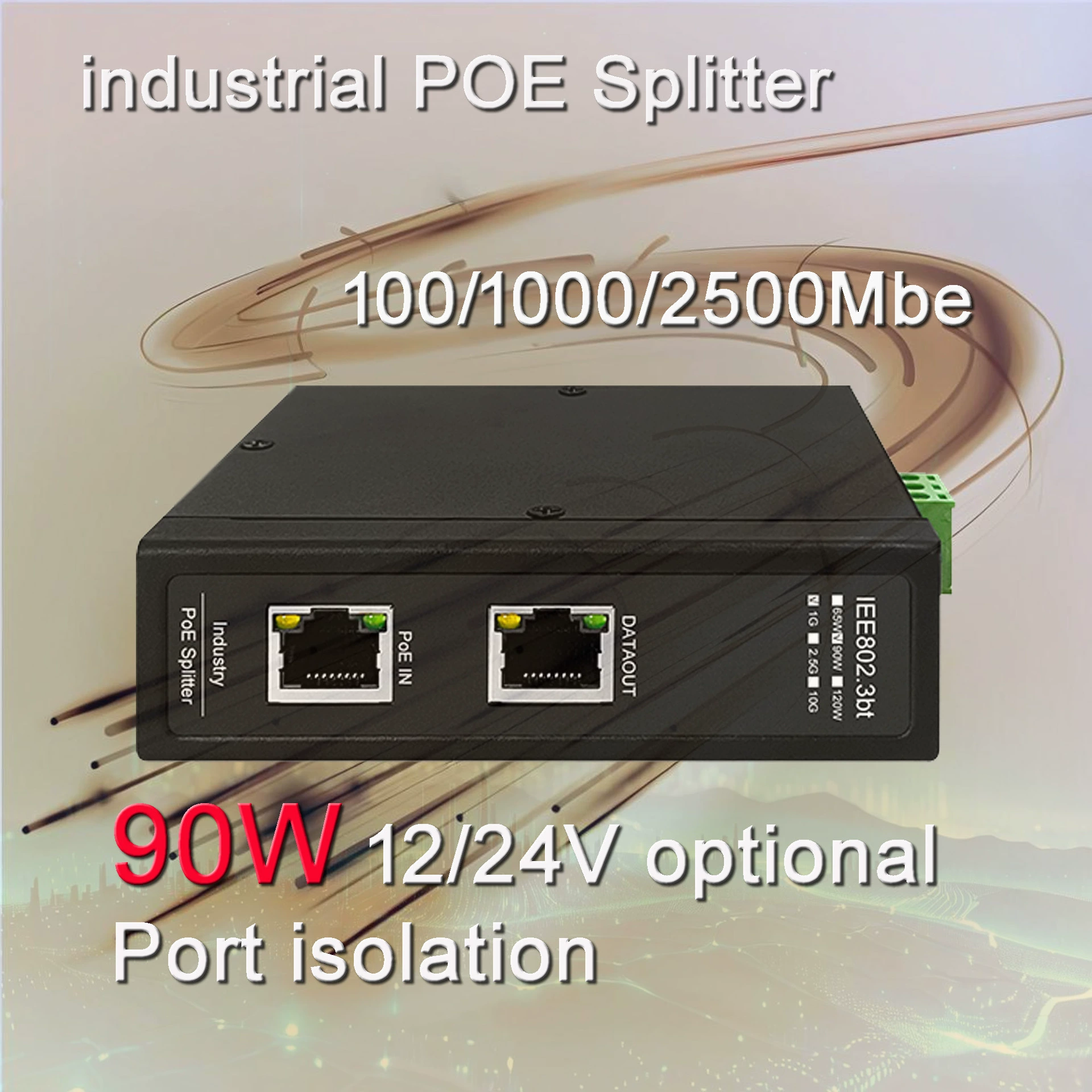 90W | разделитель 120W POE с выходом 12V/16V/24V/48V глубокого переключателя регулируемым