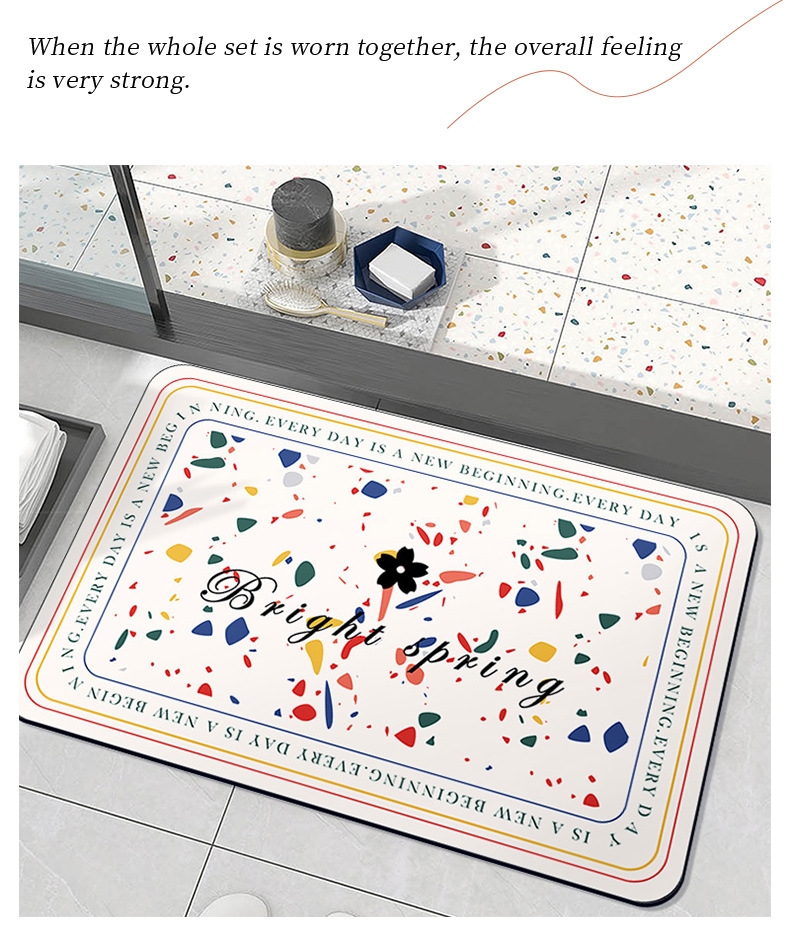 硅藻泥软垫,地垫,硅藻泥地垫,浴室地垫,吸水地垫