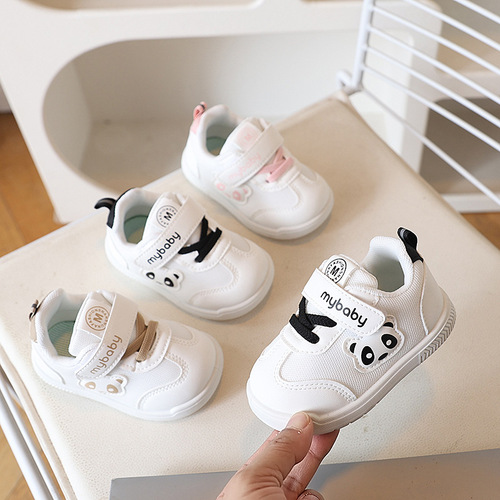 2026 Spring and Autumn New Male Baby Shoes Panda Mesh Infant Walking Shoes Kindergarten Indoor Line Baby Shoes