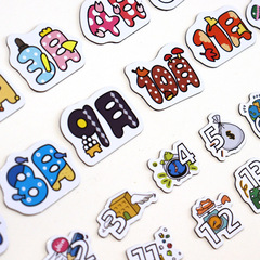 Cute Month Date Refrigerator Magnet Cartoon PVC Plastic Magnetic Sticker Home Decor Refrigerator Magnet Whiteboard Message Sticker