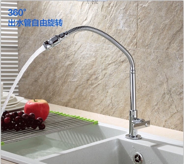 All-copper kitchen, stainless steel basin, water washing faucet, single-cold vegetable washing basin, balcony rotating sink faucet factory undefined