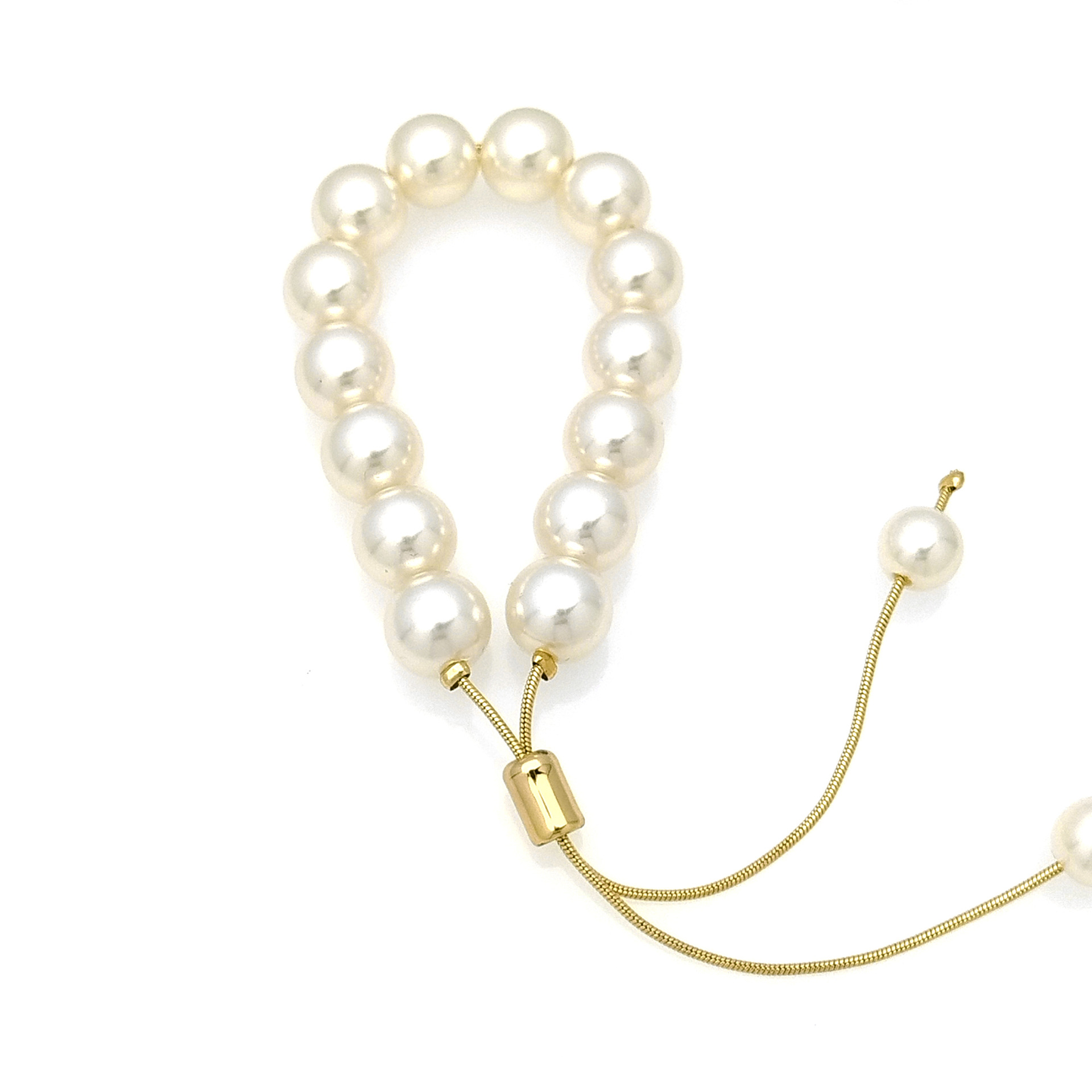 20g Weight Bracelets Classification 1 Piece Quantity Holiday, Daily Occasion Imitation Pearl, Brass Material Round Pattern Women's Gender Beaded Design Simple Style, Classic Style Style Simple Style Classic Style Round Imitation Pearl Brass Wholesale Bracelets 8