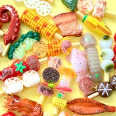 シミュレーション焼き串冷蔵庫貼り3D立体食品磁気貼り北欧風創意装飾グルメ磁石