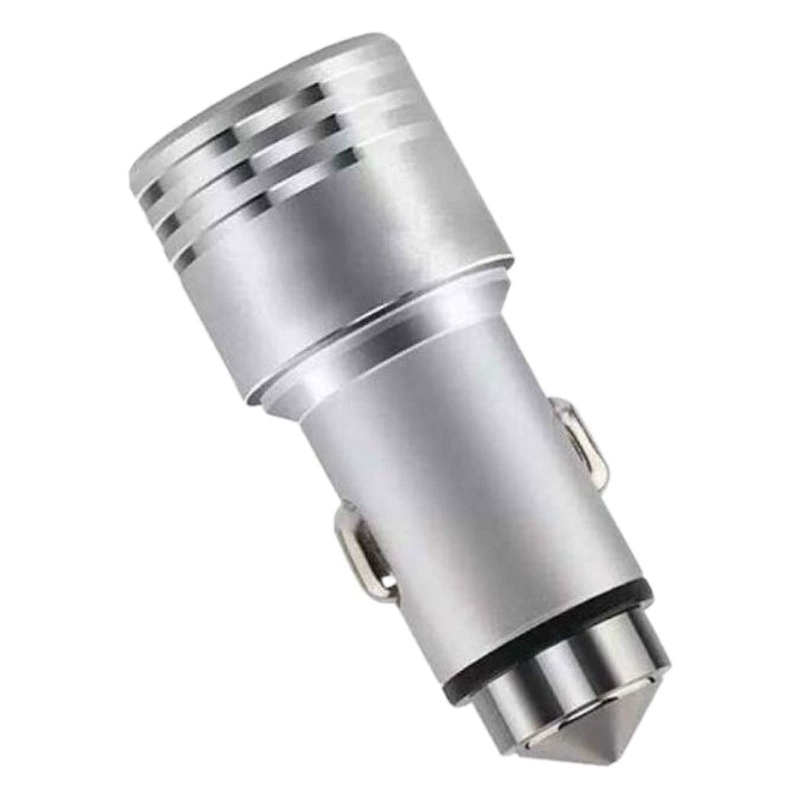 Безопасный молоток автомобильное зарядное устройство алюминиевый сплав одна Буксировка два 1A-2.4A Автомобильная зарядная головка производители оптом