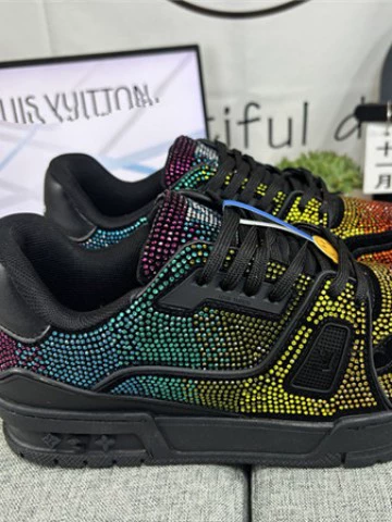 Foreign Trade Putian High Version Luxury Casual Shoes Stars Same Style European Station High-end Genuine Leather Rhinestone Trendy Shoes for Men