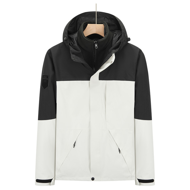 Men's and Women's Jackets, Fully Heat-Sealed, Windproof and Waterproof Three-In-One Detachable Jackets, Outdoor Thickened Mountaineering Jackets