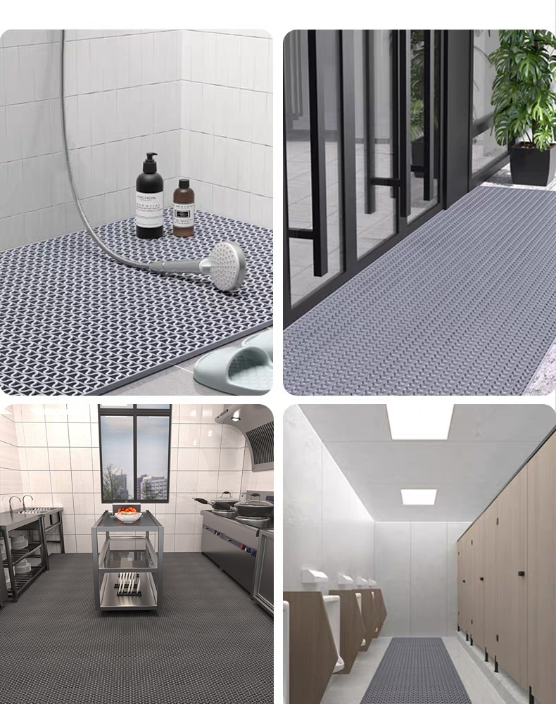 Non-Slip Floor Mats for Toilets, Bathrooms, Kitchens, Waterproof Foot Mats, Door Mats, Pvc Commercial Entrance Anti-Slip Mats