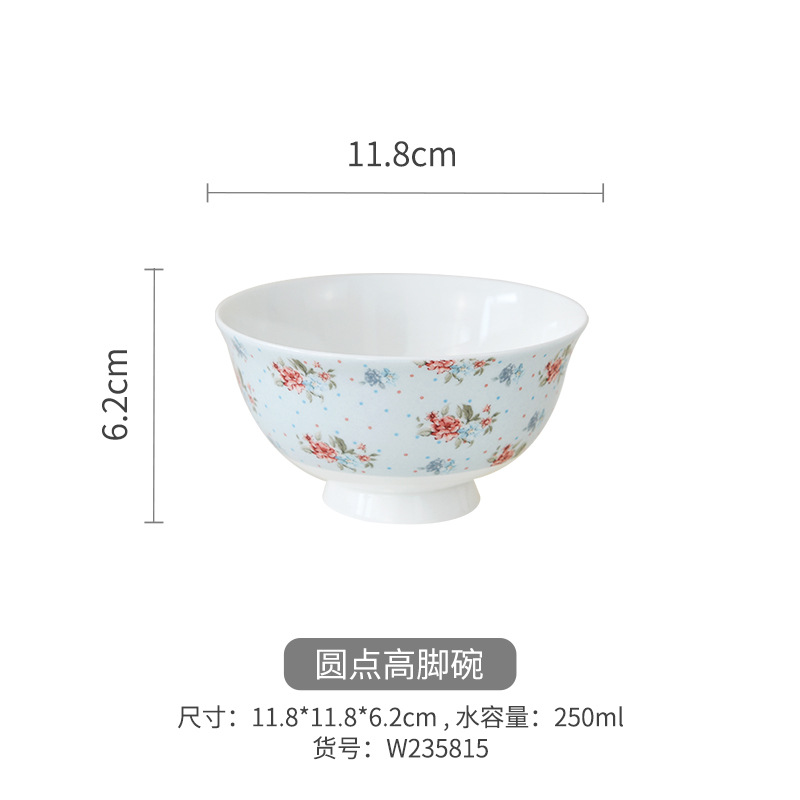 Juego de vajilla de porcelana de hueso de alto valor con flores románticas, platos, cucharas, vajilla de cerámica para bodas, vajilla de regalo para 4 personas image 10