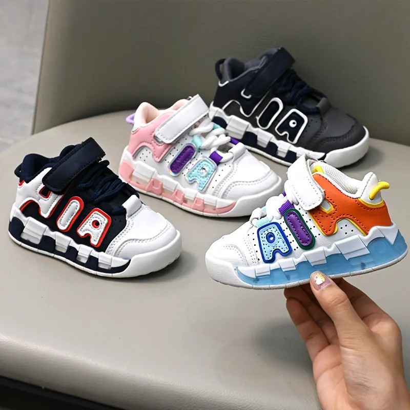 Trendy Children's Shoes 2025 Large-size High-top Basketball Casual Shoes Pippen Large AIR Air Cushion Shock Absorbing sneaker for Boys