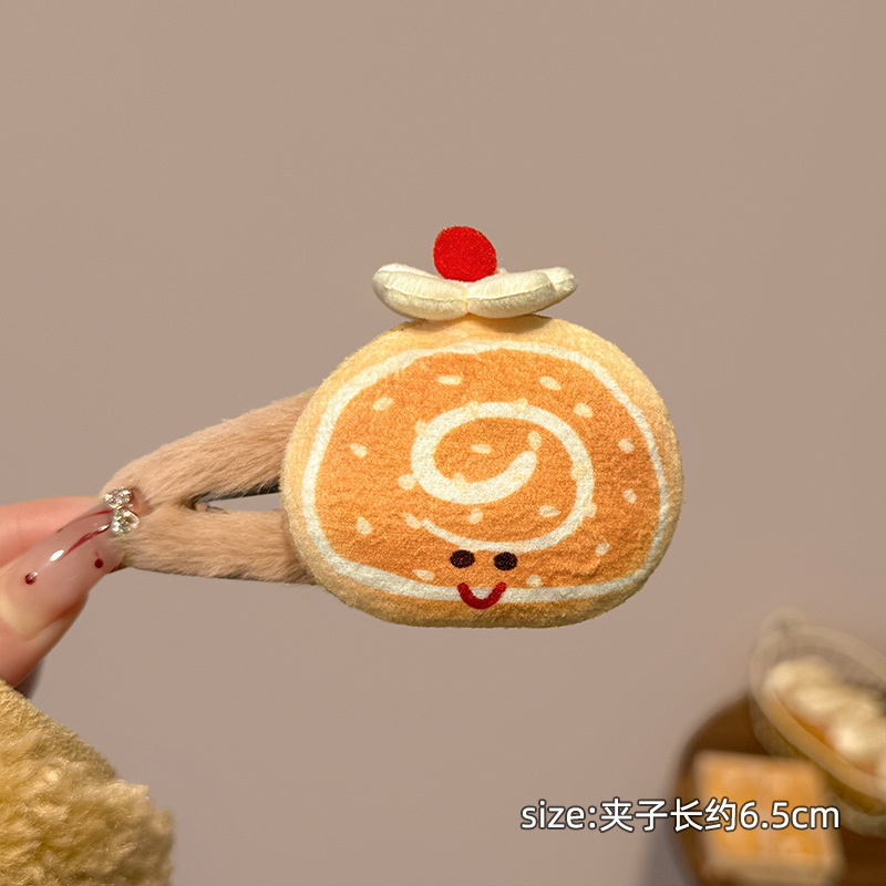 卡通可爱汉堡面包发夹仿真食物趣味搞怪刘海边夹少女甜美发卡发饰|undefined