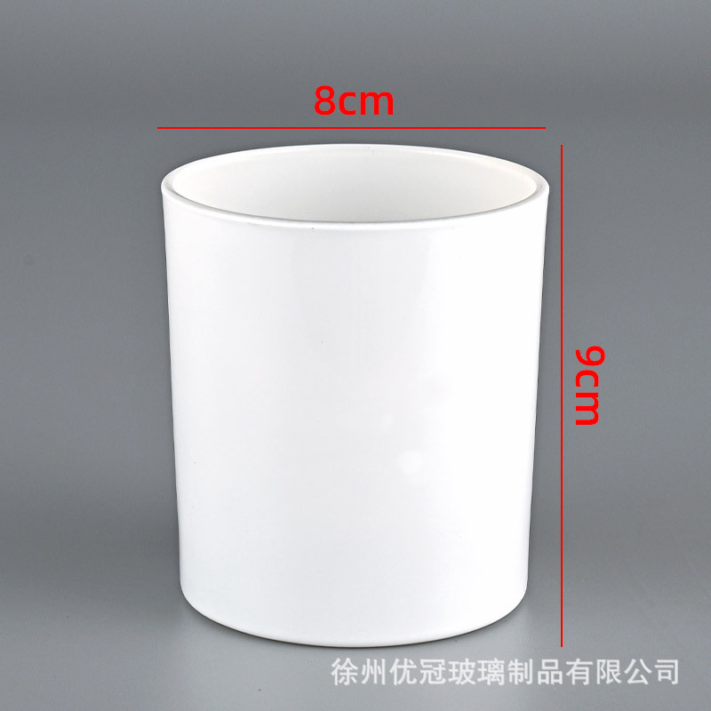 Portavelas de Vidrio Colorido, Frasco Vacío, para Hacer Velas Aromáticas Caseras, Recipiente para Cera de Vela, Portavelas Redondo para Dormitorio, Caja de Regalo