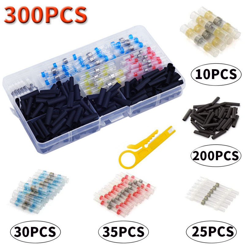 Suministro transfronterizo 300 / 500 / 800PCS anillo de soldadura impermeable contracción térmica tubo de soldadura terminal de soldadura caja combinada image 7