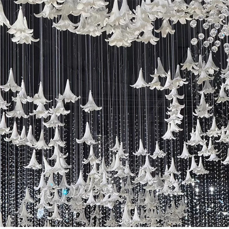 EVA lily head simulation flower wedding ceiling white wedding hall…