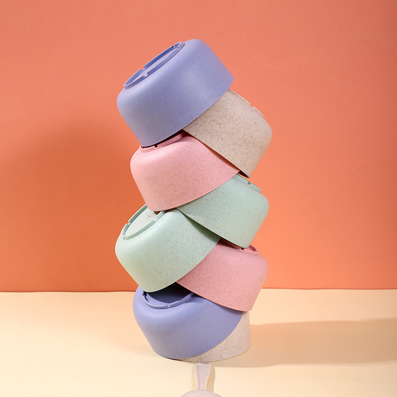 Tazón DE TRIGO tazón de paja de trigo tazón resistente a la caída tazón para niños suplemento alimenticio para bebés tazón de desayuno tazón hogar fábrica al por mayor