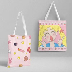 Girl Sailor Canvas Bag 36x39cm Anime Accessories Korean Handbag Shopping Bag File Bag Wholesale 