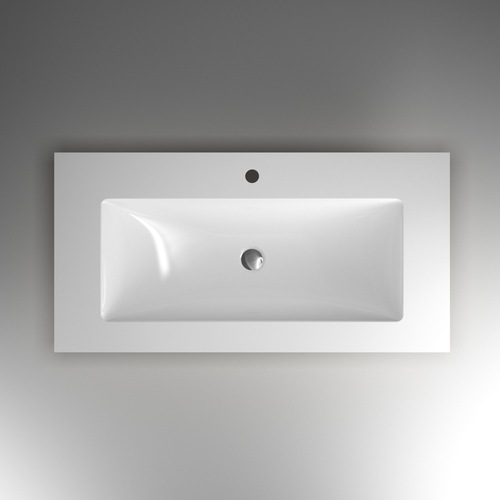 Highla Technology Home Hotel Bathroom 51 Width Three-Layer Glaze Ceramic Integrated Vanity Sink