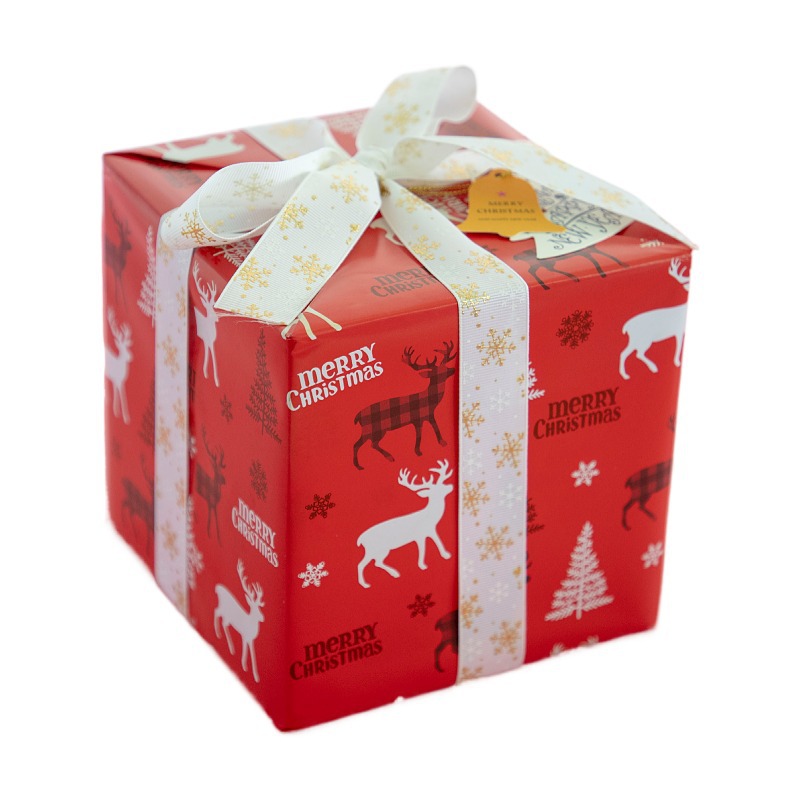 Gran Nuevo Festival de Navidad de dibujos animados niños regalo caja de regalo decorativo papel de regalo papel de color rojo y verde
