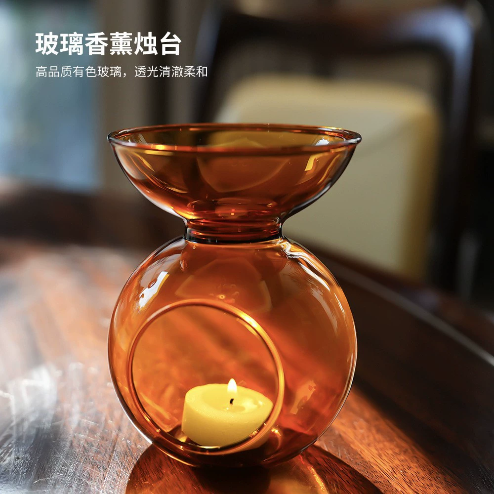 Подсвечник для ароматерапии, термостойкое стекло ручной работы, ручная роспись, атмосфера, европейский и американский стиль, ароматерапевтическая печь, художественные украшения, производитель партии