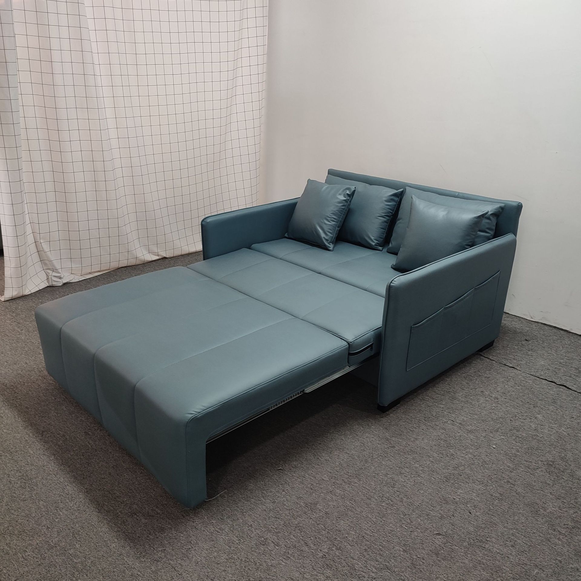 Sofá cama multifuncional de casa pequeña sin lavar tela de tecnología de almacenamiento doble sofá simple moderno
