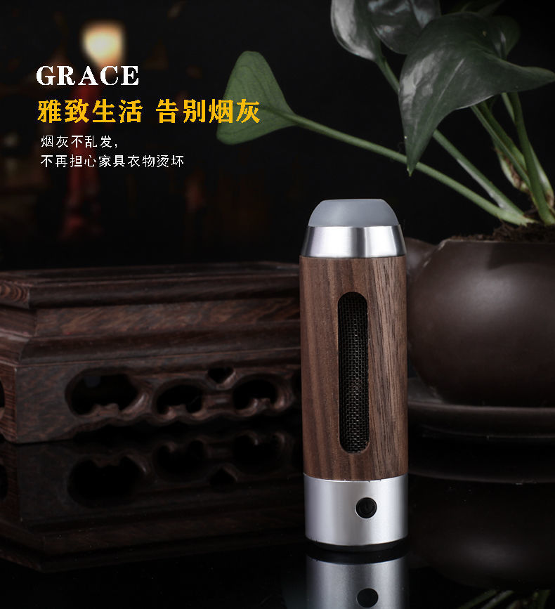 商品详情图_懒人烟嘴车载烟灰缸打火机不掉烟灰神器烟套高颜值点