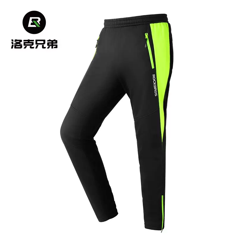 洛克兄弟骑行服男抓绒防风保暖长裤户外单车运动服秋冬季