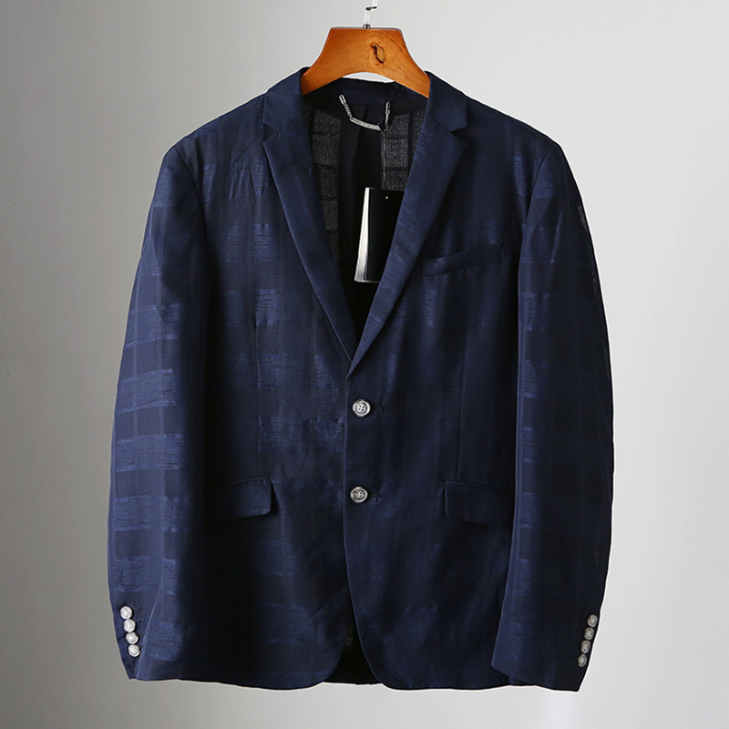Withdrawal men's small suit wholesale spring and summer thin men's single western coat check slim fit suit 303069