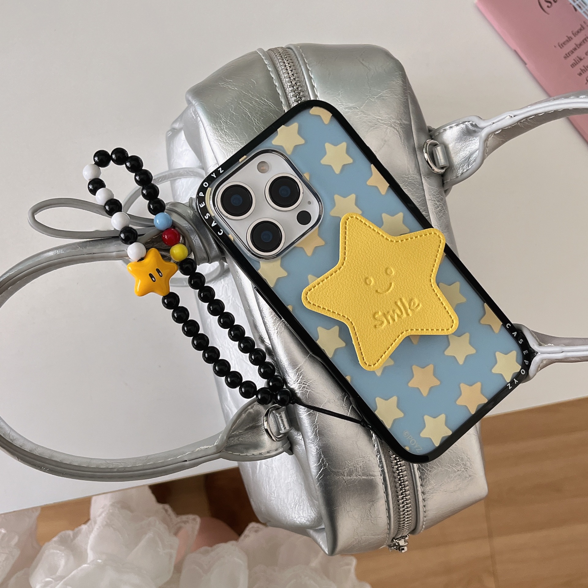 Las estrellas lindas de contraste de estilo coreano se aplican a la carcasa del teléfono móvil 16ProMax 14 Apple 15 femenino iphone16P nuevo