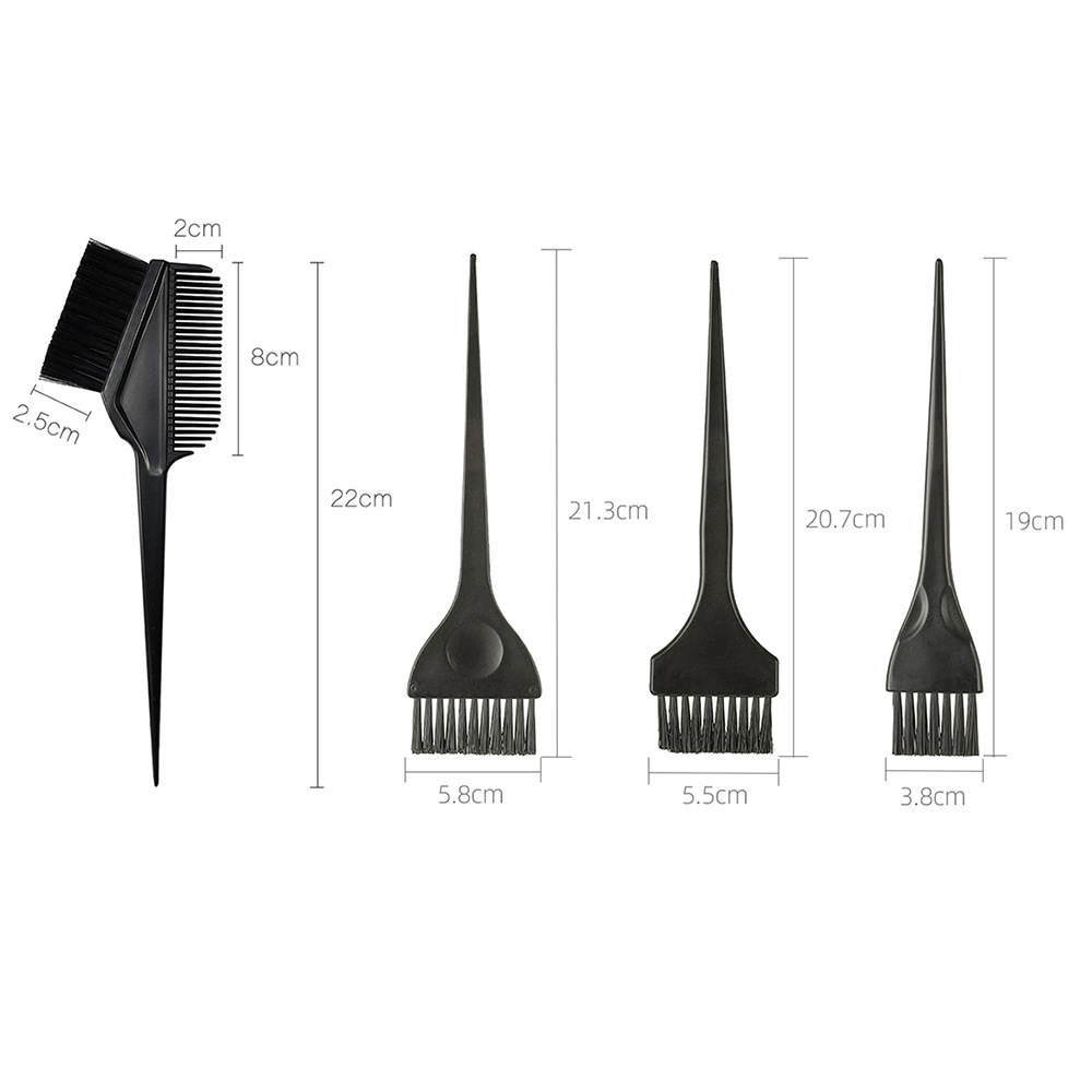 染髮刷焗油染頭刷子黑毛兩面尖尾刷尼龍硬毛刷