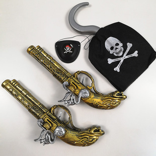 Halloween Pirates Eye Mask Children cosplay Dress Up Caribbean Pirate Gun Pirate Hook Imitation Weapon Toy