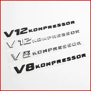 Mercedes-Benz V12 BITURBO, V8 KOMPRESSOR yan qanad emblemləri