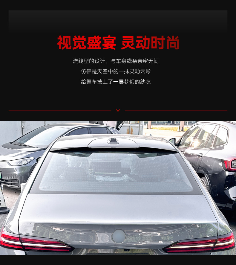 Suitable for 2024 BMW bmw 5 Series i5 g60 Blade Tail Top Wing Fixed Wind Wing Cross-border Exterior Trim Modifications