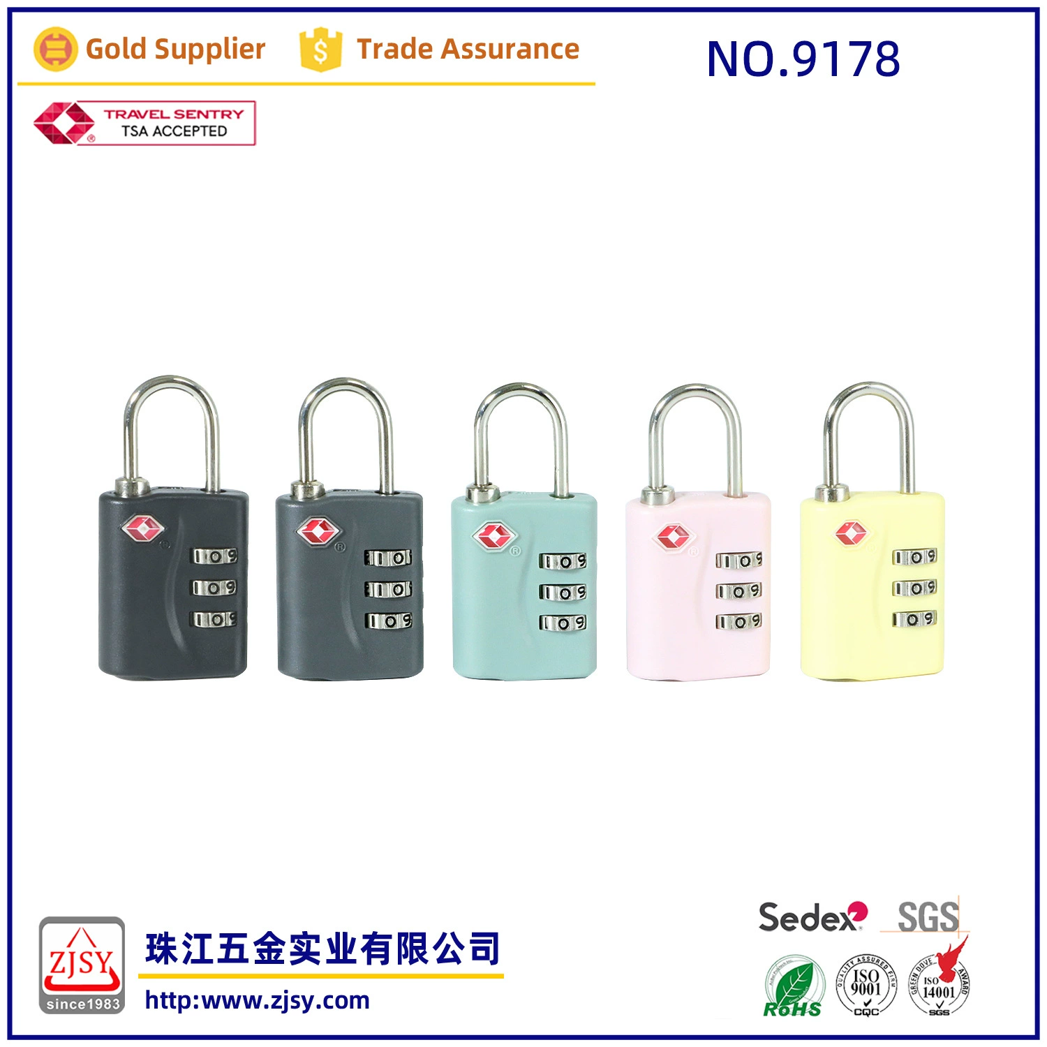 New hanging lock high -quality customs password hanging TSA9178 lock anti -theft password lock easily and portable