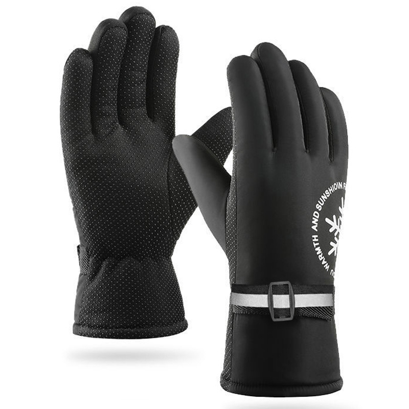 新款男女士冬季保暖加厚防風防水防寒棉摩托騎行車冬天滑雪手套