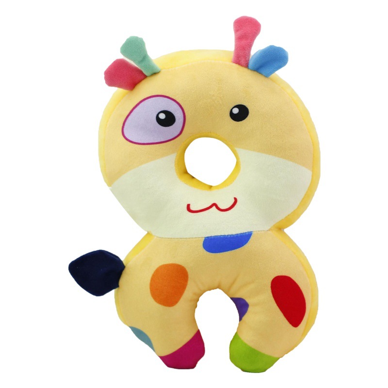 Almohada anti-caída del bebé reposacabezas Protección Infantil Niño anti-colisión tapa de terciopelo de cristal de juguete multifuncional almohada del bebé