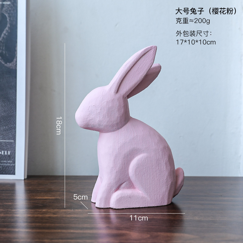 北欧風木製立ち飛翔ウサギ置物ホームキャビネットテレビキャビネット飾り玄関引っ越し新居プレゼント|undefined
