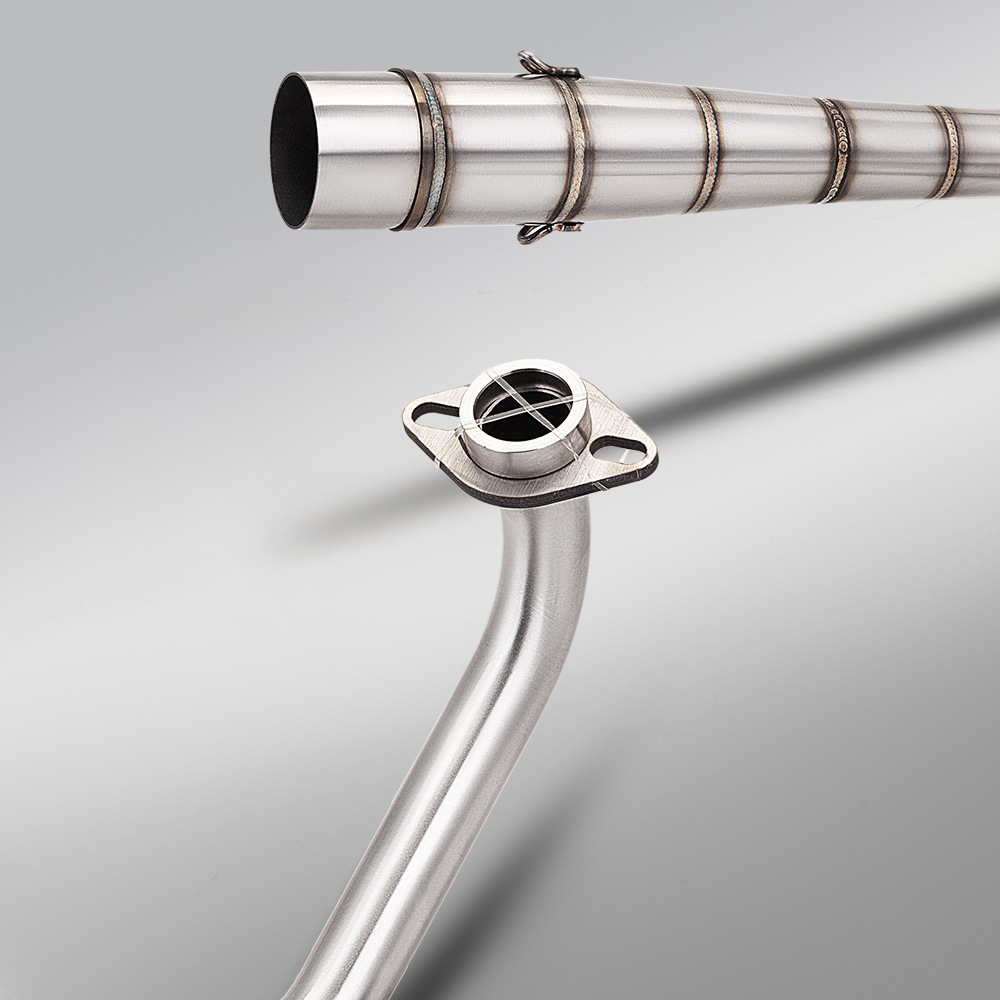 Suitable for RS100 RSZ Fuxi 100cc full system modification, stainless steel front exhaust pipe and rear silencer