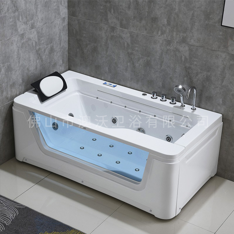 bañera de masaje acrílica, bañera de surf, lámpara de color única, bañera de burbuja, cortina de agua de lujo, bañera inteligente
