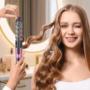 Automatic Curling Wand Portable Auto Spiral Hair Curler Cross-Border