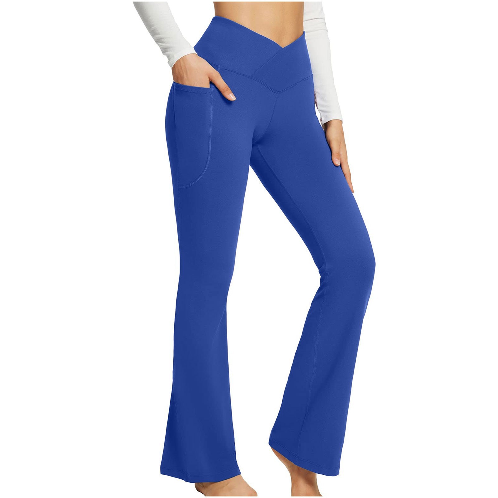 Women's Daily Fashion Solid Color Full Length Pocket Flared Pants display picture 37